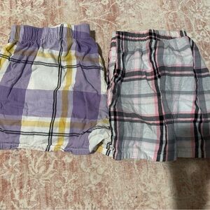 2 pack joyspun pajama shorts size medium
